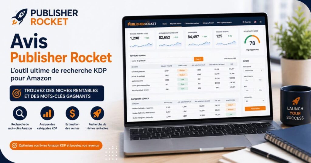 Publisher Rocket pour la recherche de niches Amazon KDP